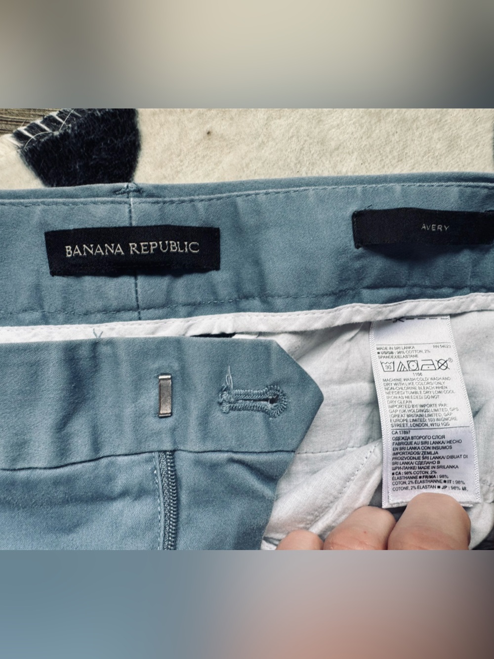 Banana Republic women’s Slim Chinos in Slate Blue - Picture 3 of 5
